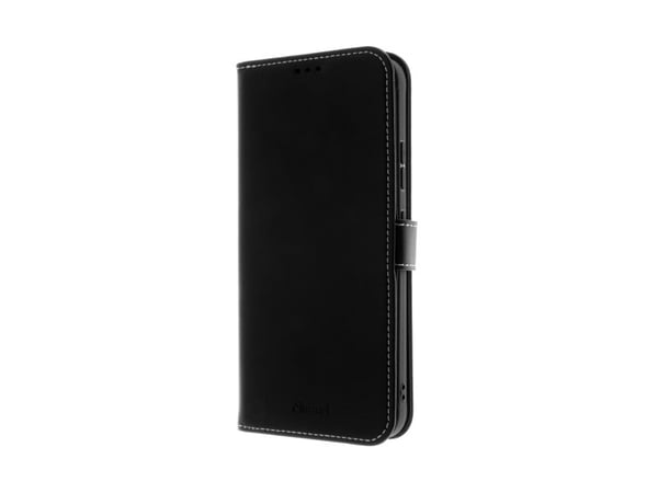 Insmat Exclusive - Lommebok for mobiltelefon - ekte skinn, kartong+papir, polyuretan, termoplast-polyuretan (TPU) - svart - for Samsung Galaxy XCover7