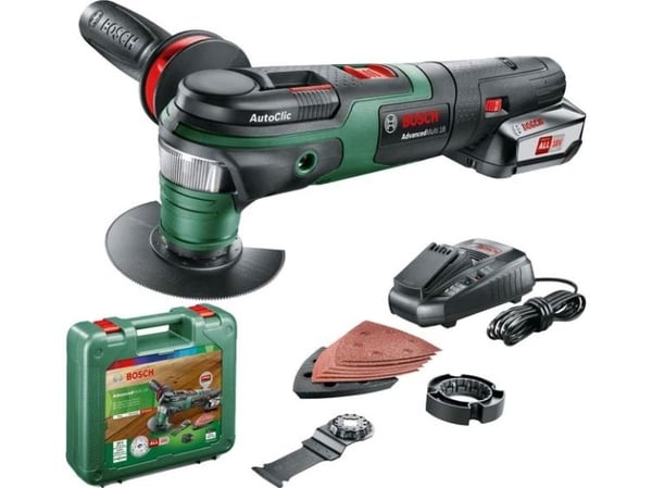 Bosch batteridrevet multifunksjonsverktøy AdvancedMulti 18 med 1 x PBA 18V 2,5 Ah batteripakke (0603104001)