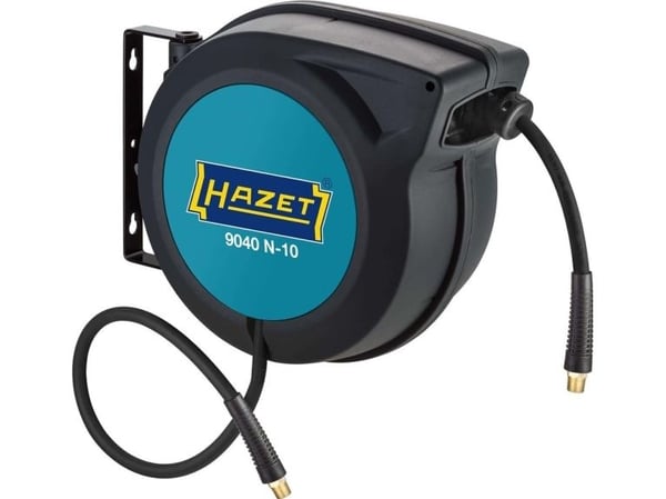 HAZET 9040N-10, Vegg-montert Hjul, Automatisk, Sort, Blå, Plast, Polymer, Vegg-montert, 15 m