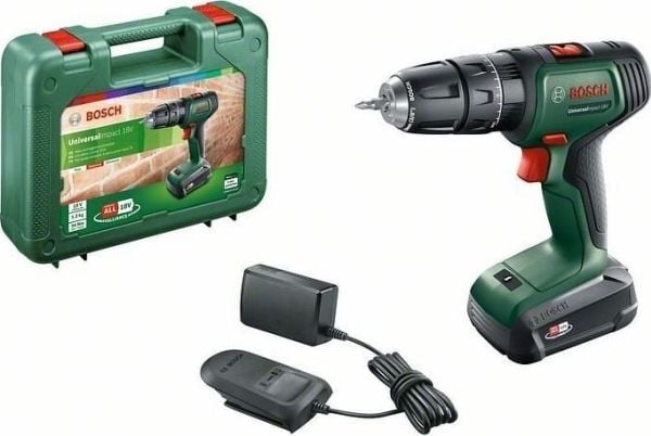 Bosch AKKUSLAGBOREMASKINE UNI IMPACT 18V 1.5AH