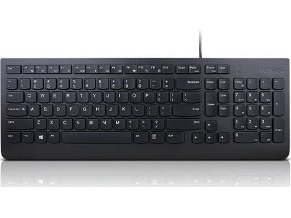 Lenovo 4Y41R64672, Täysikokoinen (100 %), Langallinen, USB, Plunger key switch, musta