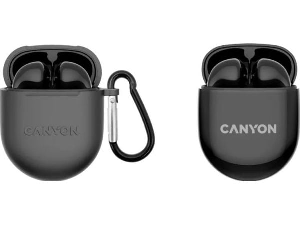 Canyon CNS-TWS6B, True Wireless Stereo (TWS), Samtale/Musikk/Sport/Hverdag, 20 - 20000 Hz, Hodesett, Sort