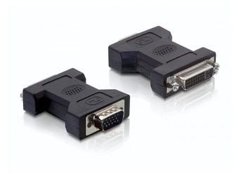 Delock - VGA-adapter - DVI-I (hunn) til HD-15 (VGA) (hann) - tommelskruer
