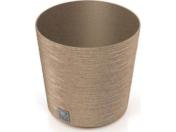 Prosperplast blomsterpotte med innleggsdel lys brun Furu Round 30 cm
