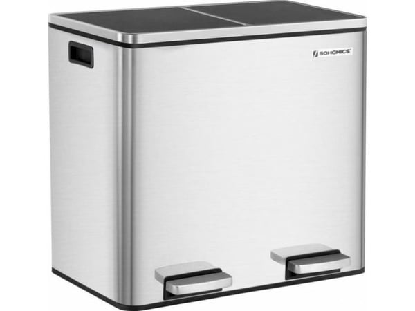 Songmics avfallsbeholder Avfallsbeholder, dobbel 2x 24L sorteringsbeholder