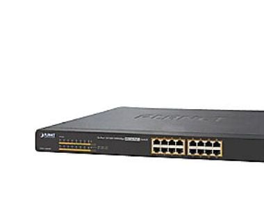 PLANET GSW-1820HP - Switch - 16 x 10/100/1000 (PoE+) + 2 x 1000Base-X SFP - rackmonterbar - PoE+ (240 W)