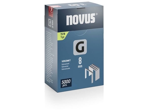 Novus lattalanka niitit G tyyppi 11 8mm 5000 kpl 042-0766 Mitat (L x S) 8 mm x 10,6 mm (042-0766)