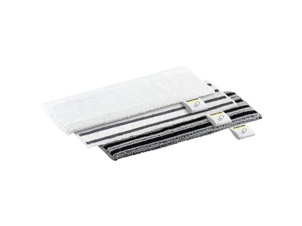 Kärcher 2.863-341.0, Engangsklut til mopp, Sort, Grå, Hvit, Polyester, Viskose, 115 mm, 345 mm, 10 mm