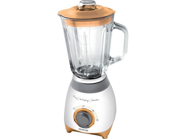 Sencor SBL 4370, Bord juicepresse, 1,5 l, Pulsfunksjon, Isknusing, 500 W, Oransje, Hvit