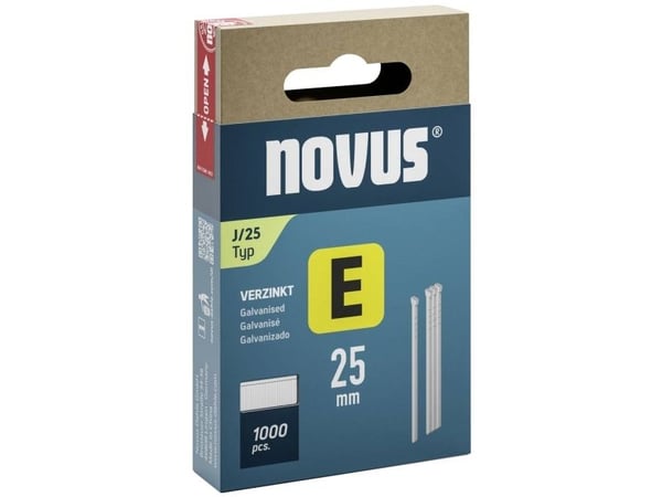Novus naulat E tyyppi J 25mm 1000 kpl 044-0091 (044-0091)