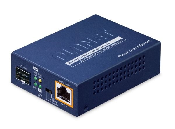 PLANET - Fibermedieomformer - 1GbE - over CAT 3/4/5/5e/6 - 10/100/1000Base-T, 100/1000Base-X - RJ-45 / SFP (mini-GBIC)