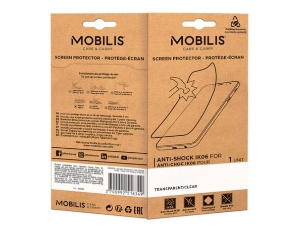 Mobilis - Skjermbeskyttelse for mobiltelefon - brudd-, støtsikker, IK06 - film - gjennomsiktig - for Samsung Galaxy A14