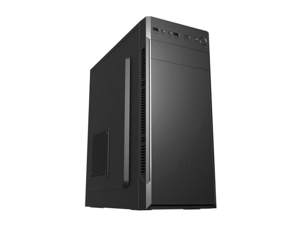 FSP CMT160 - Mid tower - ATX - ingen strømforsyning (ATX) - svart - USB/lyd