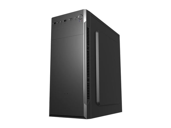FSP CMT160 - Mid tower - ATX - ingen strømforsyning (ATX) - svart - USB/lyd