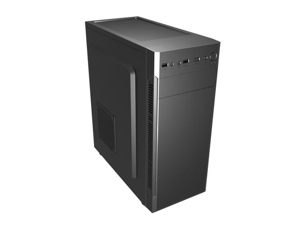 FSP CMT160 - Mid tower - ATX - ingen strømforsyning (ATX) - svart - USB/lyd