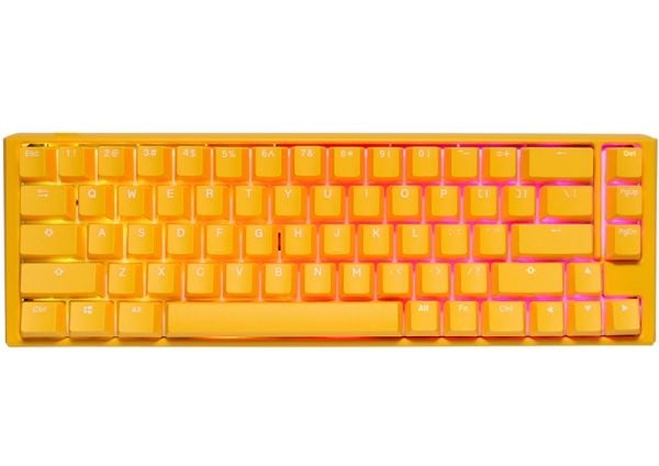 Ducky One 3 Yellow SF, Koblet med ledninger (ikke trådløs), USB, Mekanisk nøkkelbryter, QWERTY, RGB LED, Gult