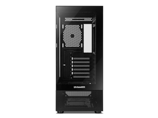 NOX Hummer NXHUMMERVSNBK, Midi Tower, PC, Svart, ATX, micro ATX, SPCC, Härdat glas, 16,5 cm