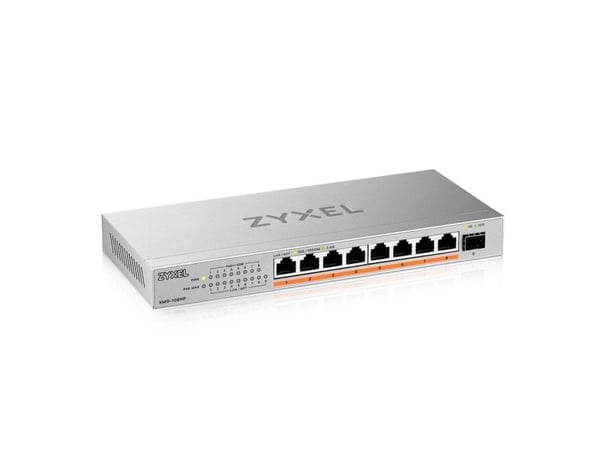 Zyxel XMG-108HP, Hallitsematon, 2.5G Ethernet (100/1000/2500), Power over Ethernet -tuki