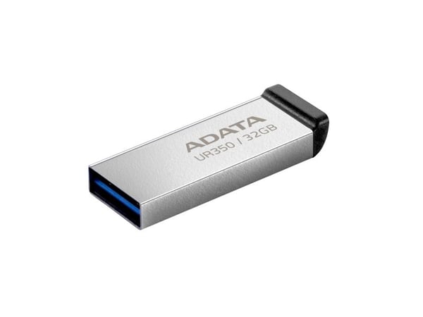 ADATA UR350 - USB-flashstasjon - 32 GB - USB 3.2 Gen 1 - svart, nikkel