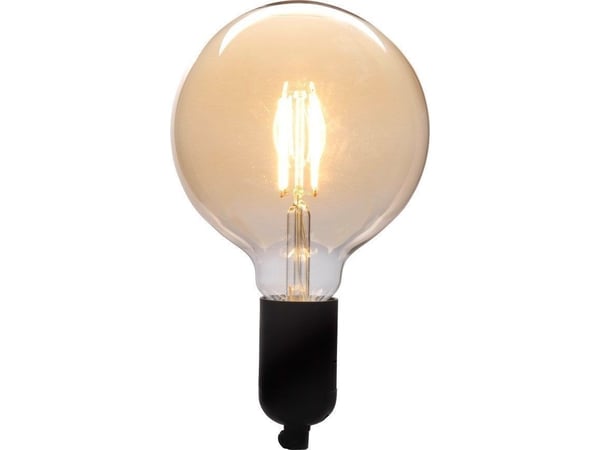 DENVER LBF-405 - LED-filamentlyspære - form: G125 - E27 - 4.9 W - varmt hvitt lys - 1800-2700 K