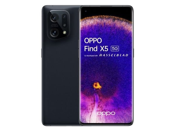OPPO Find X5 CPH2307, 16,6 cm (6.55"), 8 GB, 256 GB, 50 MP, Android 12, Sort