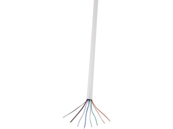 TRU COMPONENTS nettverkskabel CAT 5e U/UTP 4 x 2 x 0,14 mm² hvit 100 m