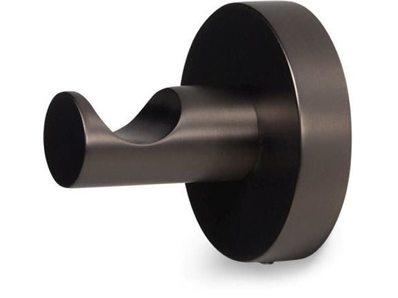 BLUE LABEL Håndklædekrog med bagplade - gun metal