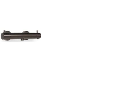 BLUE LABEL Termostatarmatur med 1/2" afgang - inklusiv koblinger og rosetter - gun metal