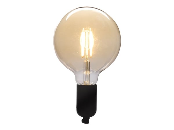 DENVER LBF-405 - LED-filamentlyspære - form: G125 - E27 - 4.9 W - varmt hvitt lys - 1800-2700 K
