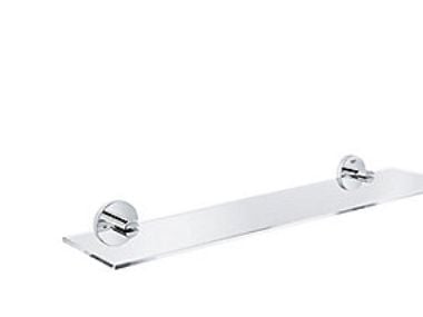 Grohe Start glashylde - 530x145mm glas/metal forkr m/holder