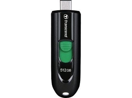 Transcend JetFlash 790 C, 512 GB, USB Type-C, 3.2 Gen 1 (3.1 Gen 1), Slide, 9 g, Black, Green