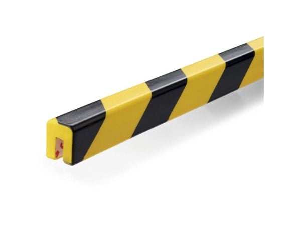 Durable 1126130, Polyuretan (PU), Svart, Gult, Avrundet, 1000 mm, 40 mm, 1,88 kg