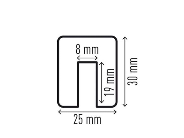 Durable 1126130, Polyuretan (PU), Svart, Gult, Avrundet, 1000 mm, 40 mm, 1,88 kg