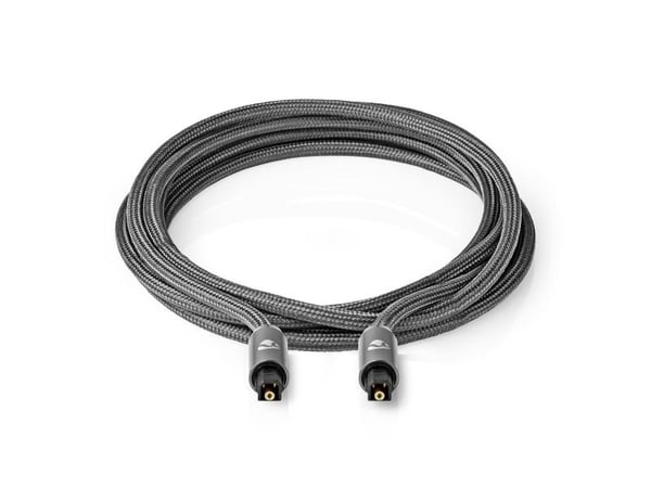 Nedis CATB25000GY10, TOSLINK, Handstik, TOSLINK, Handstik, 1 m, harmaa