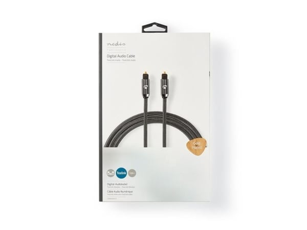 Nedis CATB25000GY10, TOSLINK, Handstik, TOSLINK, Handstik, 1 m, harmaa