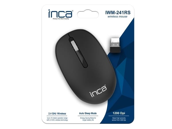 Inca IWM-241RS, Oikeakätinen, Langaton RF, musta