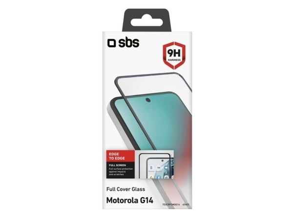 SBS TESCRFCMOG14, Motorola, G14, Støtbestandig, Ripebestandig, Sort, Gjennomsiktig, 1 stykker