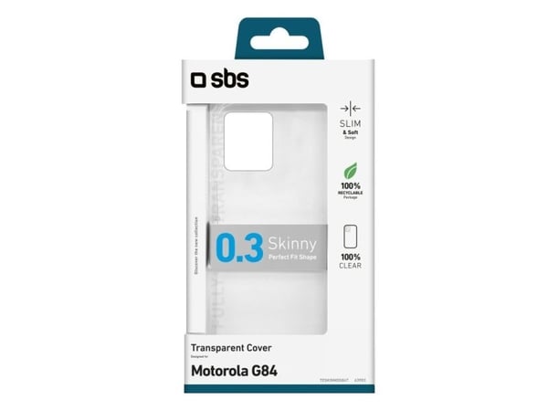 SBS TESKINMOG84T, Etui, Motorola, Moto G84, 16,5 cm (6.5"), Gjennomsiktig
