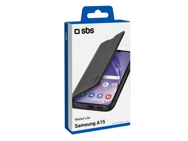 SBS TEBKLITESAA155GK, lommebokdeksel, Samsung, Galaxy A15, 16,5 cm (6,5"), svart