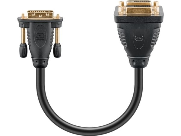 Goobay MMK ADAP 24+1 DVI-D > 2x DVI-D, DVI-D, 2 x DVI, uros, naaras, musta