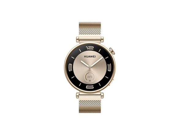 Huawei Watch GT 4 - 41 mm - rustfritt stål - smartklokke med milaneserstropp - håndleddstørrelse: 120-190 mm - display 1.32" - NFC, Bluetooth - 37 ...