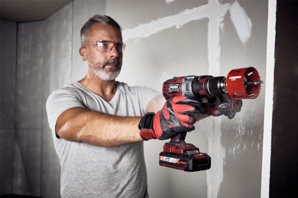 kwb 598768, Single/enkelt, Drill, Akryl, Aluminium, Metall, Gipsplater, Plast, Mykt tre, Tre, Rød, Rustfritt stål, Bimetall, Høy-Hastighets Stål (H...