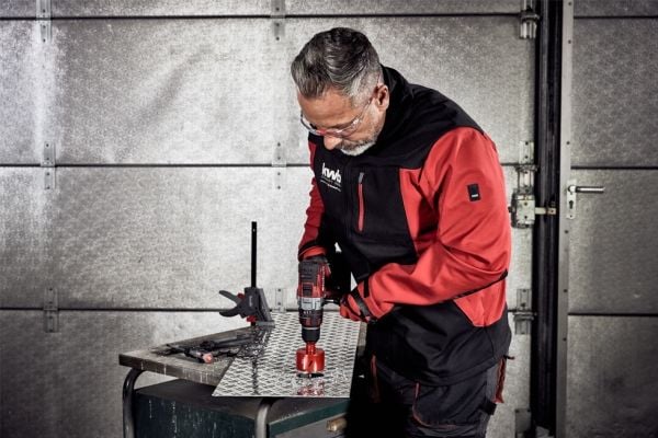 kwb 598751, Single/enkelt, Drill, Akryl, Aluminium, Metall, Gipsplater, Plast, Mykt tre, Tre, Rød, Rustfritt stål, Bimetall, Høy-Hastighets Stål (H...