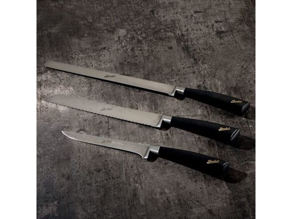 Berkel Elegance Kiiltävä musta kinkkusetti 3-tlg.