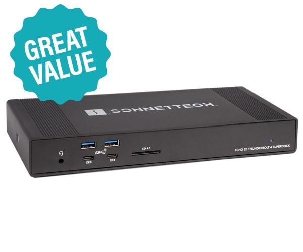 Sonnet Echo 20 SuperDock - Dokkingstasjon - USB4 / Thunderbolt 4 - HDMI, Thunderbolt - 2.5GbE