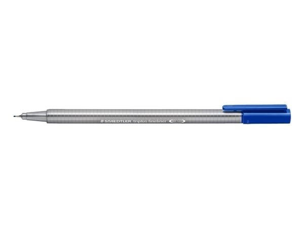 Staedtler Triplus, Blå, Fin, Blå, Grå, Polypropylen (PP), Återvunnen plast, Triangel, Vattenbaserat bläck