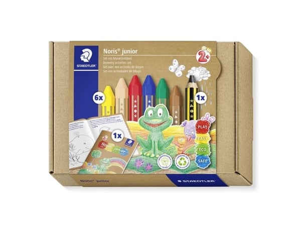 STAEDTLER Noris junior - Sett med fettstift og blyant - thick - 7 deler