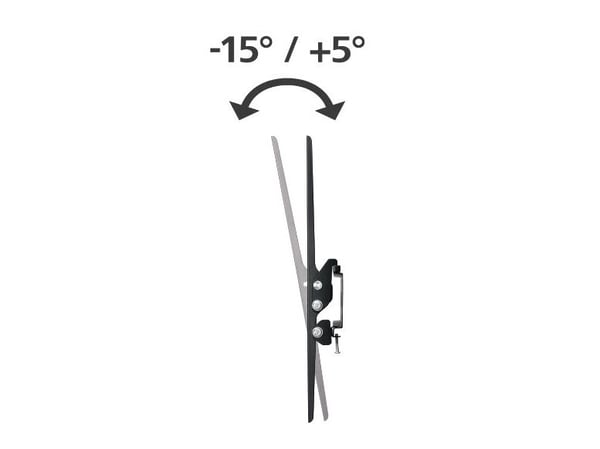 Hama - Monteringssett (veggbrakett) - for LCD-skjerm - tipping - stål - svart - skjermstørrelse: 32"-75"