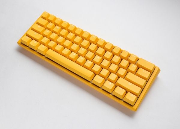 Ducky One 3 Mini Yellow, Koblet med ledninger (ikke trådløs), USB, Mekanisk nøkkelbryter, QWERTY, RGB LED, Gult