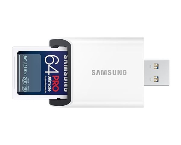 Samsung PRO Ultimate MB-SY64SB - Flashminnekort - 64 GB - Video Class V30 / UHS-I U3 - SDXC UHS-I - hvit